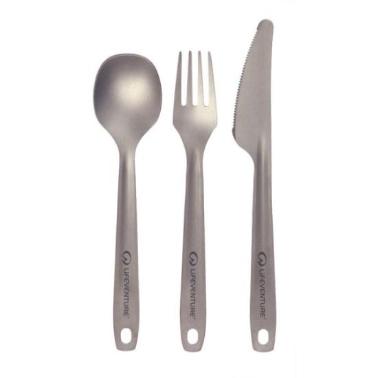 Prekės „Įrankių rinkinys Lifeventure Titanium 3pcs Cutlery Set“ paveikslėlis