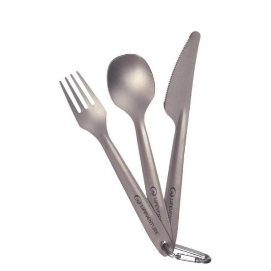 Prekės „Įrankių rinkinys Lifeventure Titanium 3pcs Cutlery Set“ paveikslėlis