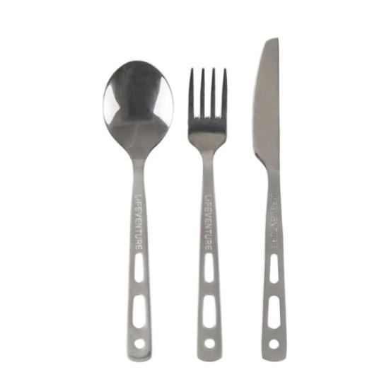 Prekės „Įrankių rinkinys Lifeventure Stainless Steel Basic Cutlery Set“ paveikslėlis