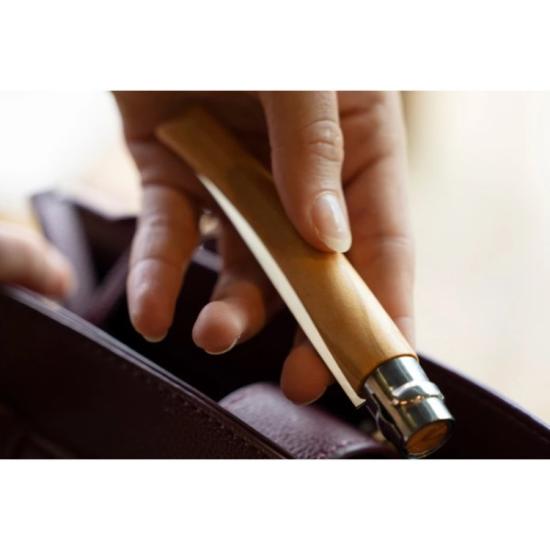Prekės „Peilis plonais ašmenims dežutėje Opinel Case N10 Slim Olive Mirror Blade“ paveikslėlis