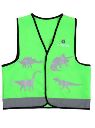 Prekės „Šviesą atspindinti vaikiška liemenė LittleLife Hi Vis Green Dinosaur - S“ paveikslėlis