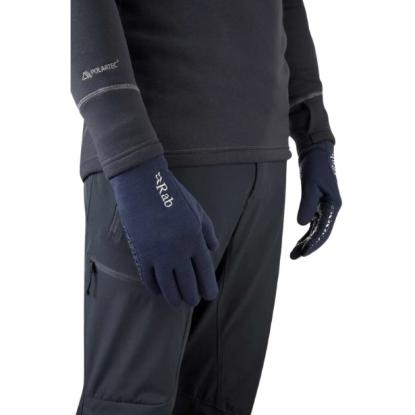 Prekės „Vyriškos pirštinės Rab Power Stretch Contact Grip Glove - Tamsiai mėlyna, M“ paveikslėlis