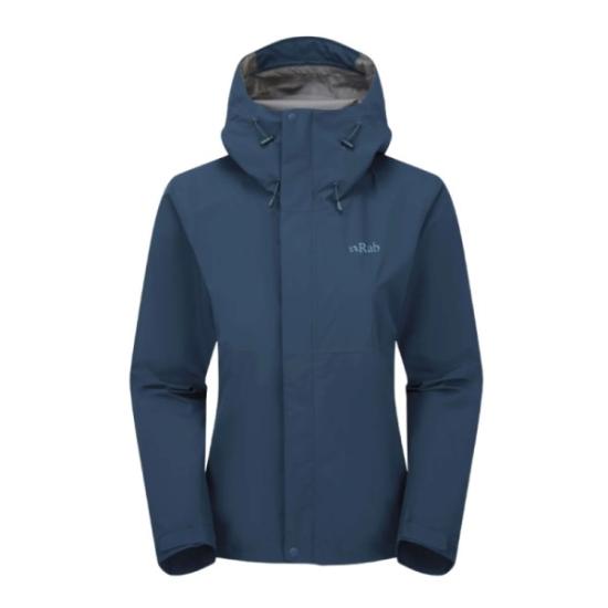 Prekės „Moteriška striukė nuo lietaus Rab Downpour Eco Jacket - Tamsiai mėlyna, XL“ paveikslėlis