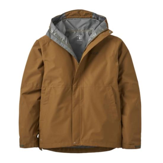 Prekės „Vyriška striukė nuo lietaus Rab Downpour Eco Jacket - Šviesiai ruda, XXL“ paveikslėlis