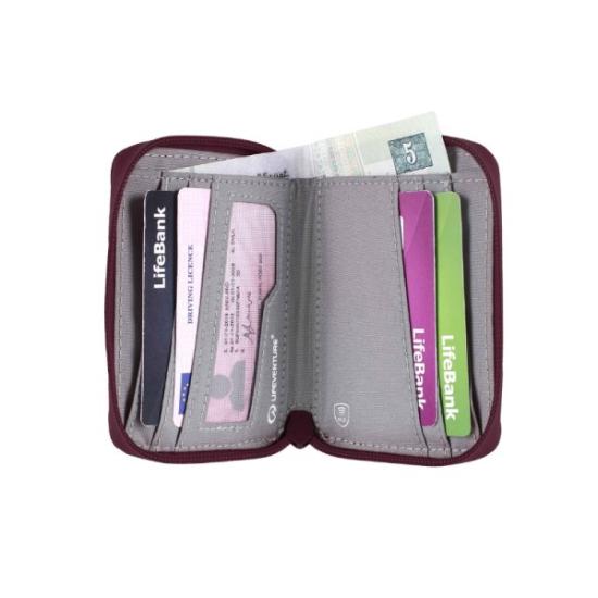 Prekės „Piniginė Lifeventure RFiD Bi-Fold Recycled - Violetinė“ paveikslėlis