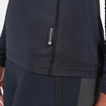 Prekės „Moteriški termo marškinėliai Montane Fem Dart Thermo Zip Neck - Juoda, M“ paveikslėlis