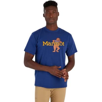 Prekės „Vyriški marškinėliai Marmot Leaning Marty Tee - Mėlyna, M“ paveikslėlis