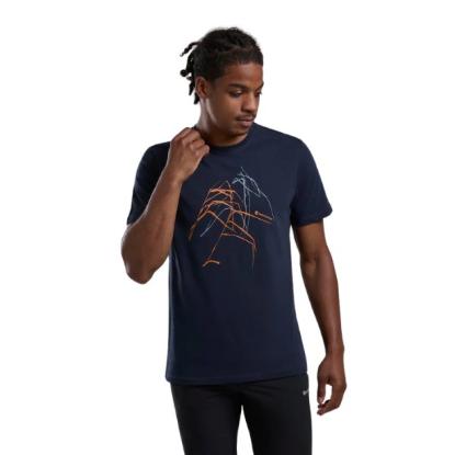 Prekės „Vyriški marškinėliai Montane Abstract Mountain T-Shirt - Tamsiai mėlyna, S“ paveikslėlis