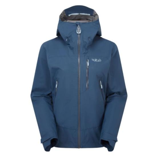 Prekės „Moteriška striukė nuo lietaus Rab Downpour Mountain Jacket Wmns - Tamsiai mėlyna, S“ paveikslėlis