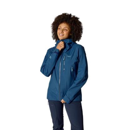 Prekės „Moteriška striukė nuo lietaus Rab Downpour Mountain Jacket Wmns - Melsva, S“ paveikslėlis