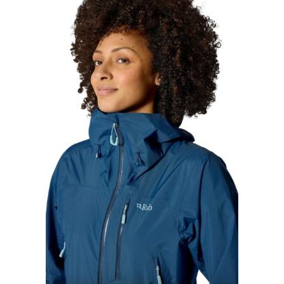 Prekės „Moteriška striukė nuo lietaus Rab Downpour Mountain Jacket Wmns - Melsva, L“ paveikslėlis