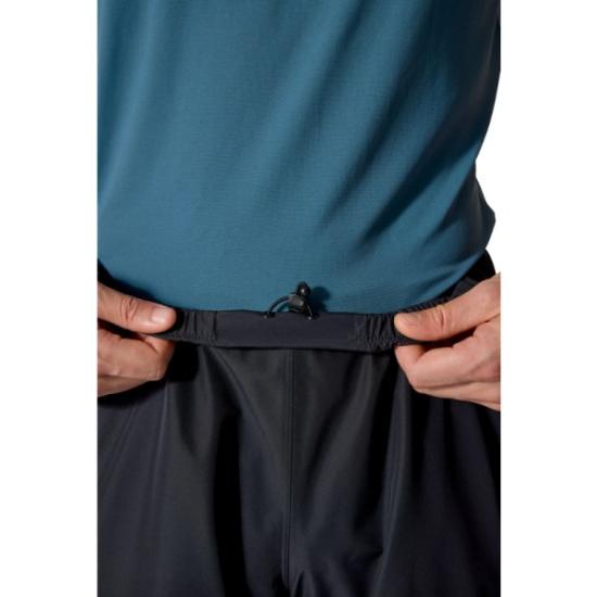 Prekės „Vyriškos kelnės nuo lietaus Rab Downpour Pants Regular Leg - Juoda, XXL“ paveikslėlis