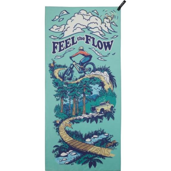 Prekės „Rankšluostis PackTowl PT Personal Body Flow Print - Žalia, Body“ paveikslėlis