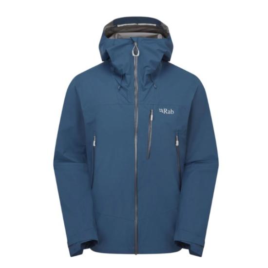 Prekės „Vyriška striukė nuo lietaus Rab Downpour Mountain Jacket - Tamsiai mėlyna, XXL“ paveikslėlis