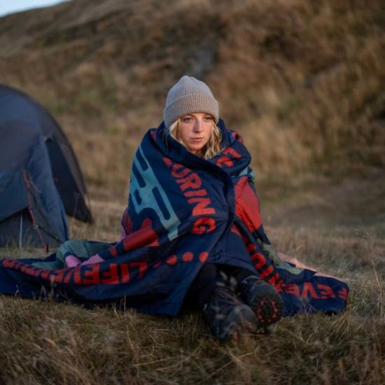Prekės „Kelioninė antklodė Lifeventure Fleece Lined Blanket - Žydra“ paveikslėlis