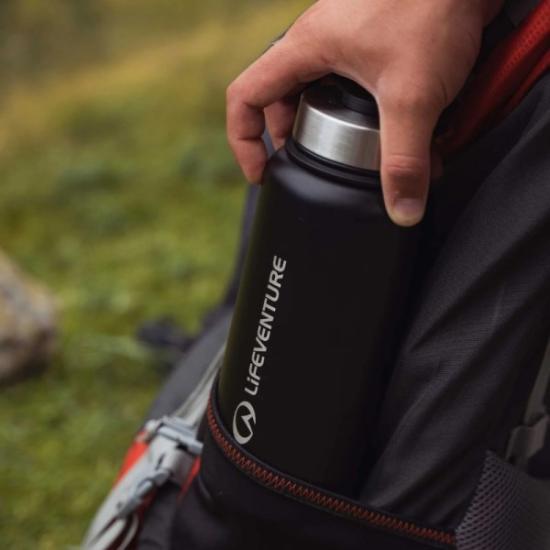 Prekės „Termo gertuvė Lifeventure 1 Litre Flask - Juoda“ paveikslėlis