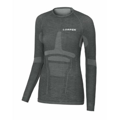Prekės „Moteriški termo marškinėliai Lorpen Taku L/S T-Shirt W - Pilka, S“ paveikslėlis