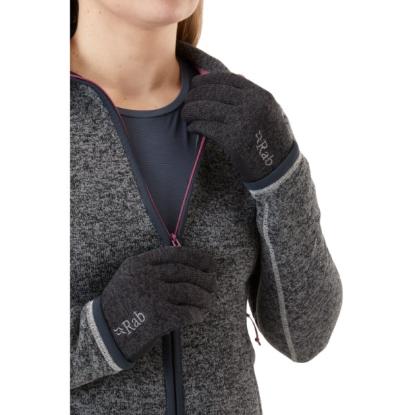 Prekės „Moteriškos pirštinės Rab Quest Windstopper Gloves Wmns - Tamsiai pilka, S“ paveikslėlis
