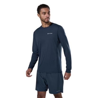 Prekės „Vyriški marškinėliai Montane Dart Nano Long Sleeve T Shirt - Tamsiai mėlyna, M“ paveikslėlis