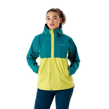Prekės „Moteriška striukė nuo lietaus Rab Downpour Eco Jacket - Elektrinė/geltona, XS“ paveikslėlis