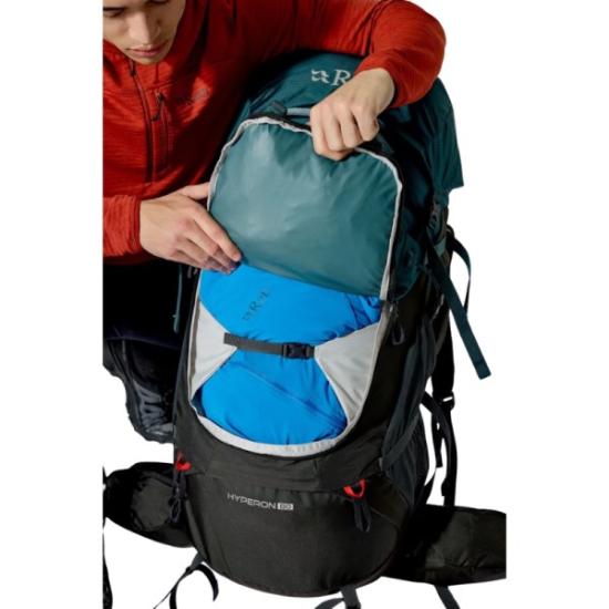 Prekės „Turistinė kuprinė Rab Hyperon 80 - Tamsiai žalia, XL“ paveikslėlis