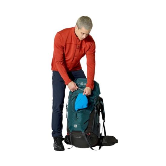 Prekės „Turistinė kuprinė Rab Hyperon 80 - Tamsiai žalia, XL“ paveikslėlis
