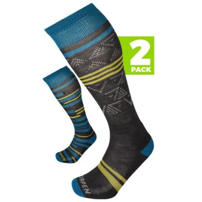 Prekės „Vyriškos slidinėjimo kojinės Lorpen S2MMC Ski Mid Men 2 Pack - Mėlyna, M (39-42)“ paveikslėlis