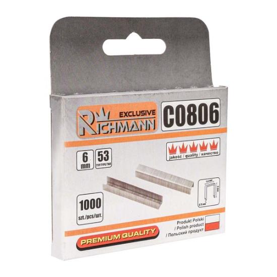 Prekės „Kabės 53 tipo „RICHMANN" 6 mm, 1000 vnt.“ paveikslėlis