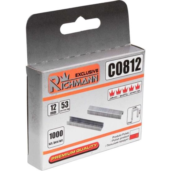Prekės „Kabės 53 tipo „RICHMANN" 12 mm, 1000 vnt.“ paveikslėlis