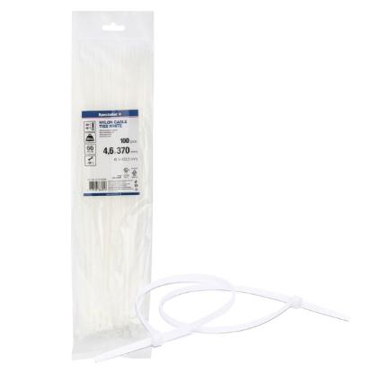 Prekės „Dirželis nailon. baltas 4,6x370 mm,100vnt“ paveikslėlis