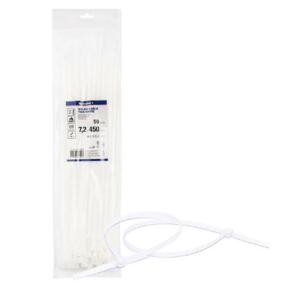 Prekės „Dirželis nailon. baltas 7,2x450mm,50vnt“ paveikslėlis