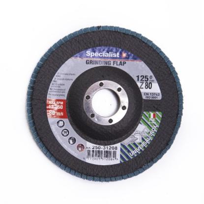 Prekės „Diskas lapelinis 125x22,2 mm P80 metalui Inox lenktas Specialist+“ paveikslėlis