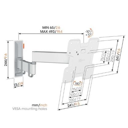 Prekės „VOGEL S  COMFORT TVM3243W TV Laikiklis“ paveikslėlis