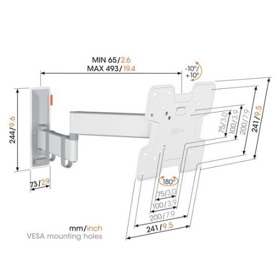 Prekės „VOGEL S  COMFORT TVM3243W TV Laikiklis“ paveikslėlis