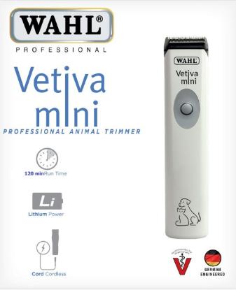 Prekės „WAHL 1584-0481 Vetiva mini balt. Kerpamoji mašinėlė gyvūnams“ paveikslėlis