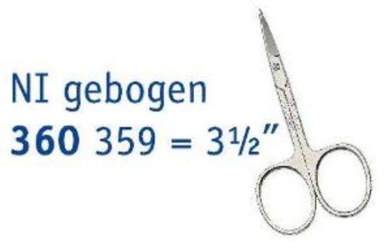 Prekės „DOVO 360359 Žirklutės odelei 3 1/2'' NI“ paveikslėlis