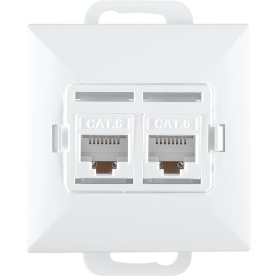 Prekės „Lizdas kompiuterinis 2v b/r baltas RJ45-P2 Perla Abex“ paveikslėlis