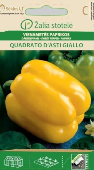 Prekės „Vienamečių paprikų sėklos QUADRATO D'ASTI GIALLO, 0,2 g“ paveikslėlis