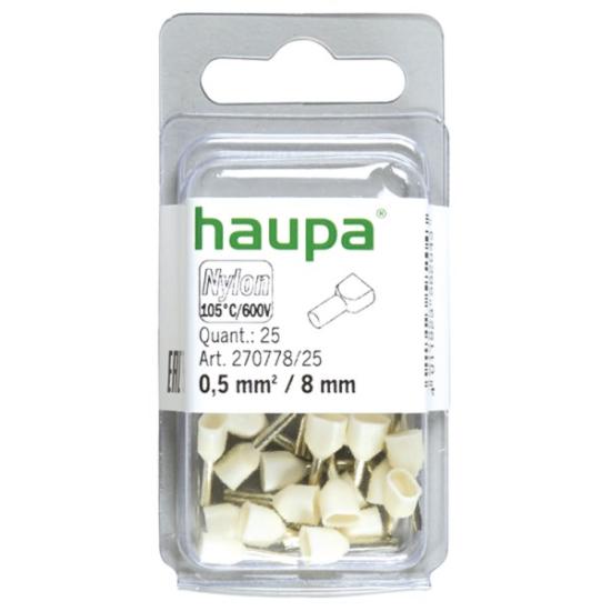 Prekės „Antgalis laidų sujungimo 2 x 0,5 / 8 baltas 270778 / 25 HAUPA“ paveikslėlis