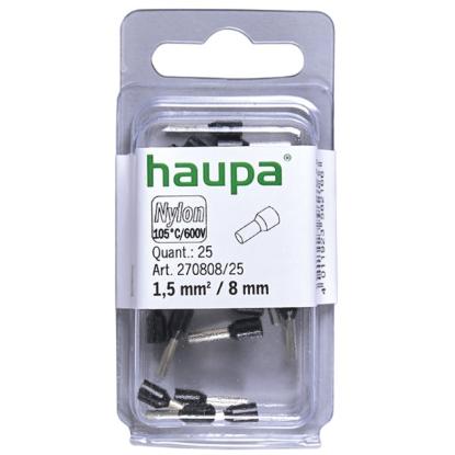 Prekės „Antgalis laidų sujungimo 1,5 / 8 juodas 270808/25 HAUPA“ paveikslėlis