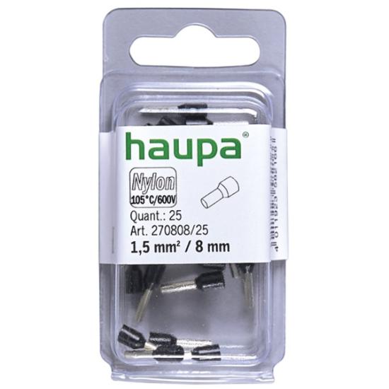 Prekės „Antgalis laidų sujungimo 1,5 / 8 juodas 270808/25 HAUPA“ paveikslėlis