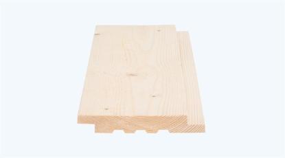 Prekės „Medinės lauko dailylentės šiurkščiu paviršiumi vertikaliam montavimui UYSK-Š 18x146x3900mm“ paveikslėlis