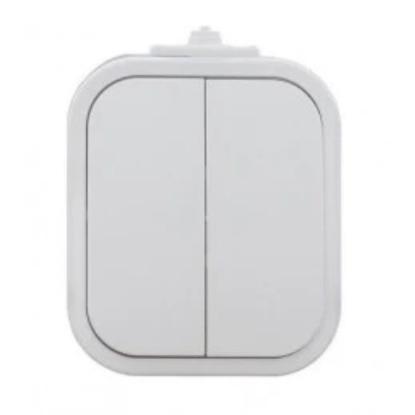 Prekės „Jungiklis 2kl. v/t baltas IP54 Abex“ paveikslėlis