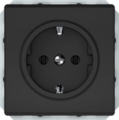 Prekės „Rozetė b\r su įžeminimu RP16-002-02 ST150V juoda mat.“ paveikslėlis