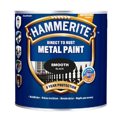 Prekės „Antikoroziniai dažai HAMMERITE SMOOTH, 750 ml, juodos sp., blizgūs“ paveikslėlis