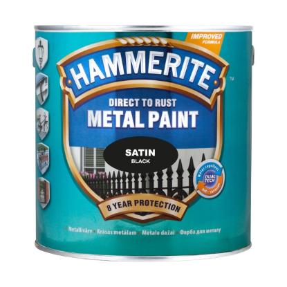 Prekės „Antikoroziniai dažai HAMMERITE SATIN, 250 ml, juodos sp.“ paveikslėlis