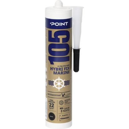 Prekės „Klijai ir hermetikas POINT 105 Hybri Fix Marine, juodi 290 ml“ paveikslėlis