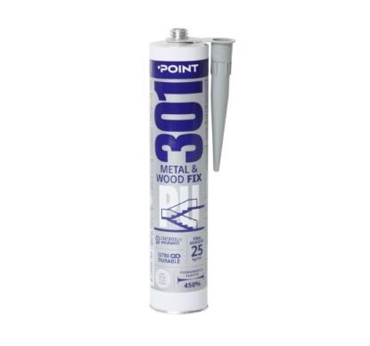 Prekės „Poliuretaniniai montavimo klijai POINT PU 301 Metal & Wood Fix, 300 ml, pilki“ paveikslėlis