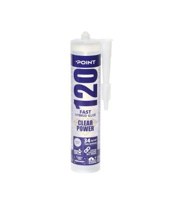 Prekės „Stiprūs ir greiti klijai POINT 120 Clear Power, skaidrūs, 290 ml“ paveikslėlis