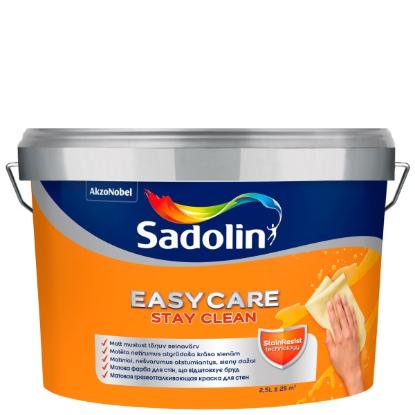 Prekės „Vandeniniai sienų dažai SADOLIN EASYCARE, 2,5 l, BW bazė, nešvarumus atstumiantys“ paveikslėlis